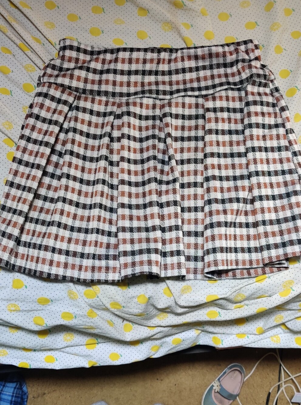 Hersperus multi colored plaid skirt size medium